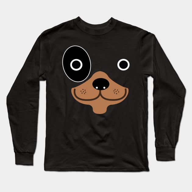 Dog Face Long Sleeve T-Shirt by utmost